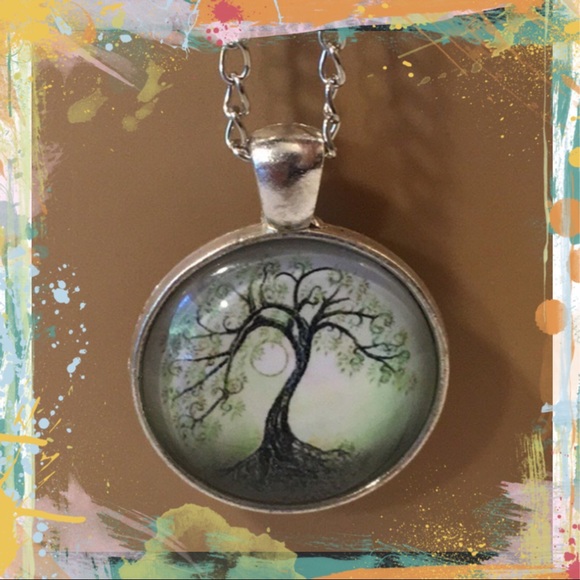 Tree of Life with Moon Necklace - Picture 7 of 10